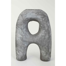 Vitale Lidya Füme Oyuk Vazo 24.5 9 35 Cm Ak.kk0013 Renkli