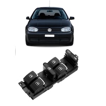 Vw Volkswagen Golf 4 Mk4 1998-2004 Uyumlu Sol Ön Dörtlü Cam Açma Düğmesi Krom Detaylı 3bd959857