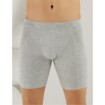 Şahinler Likralı Uzun Boxer Gri Me114