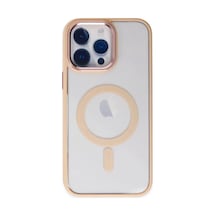 Newface Apple iPhone Uyumlu 14 Pro Kılıf Room Magneticsafe Silikon - Pudra