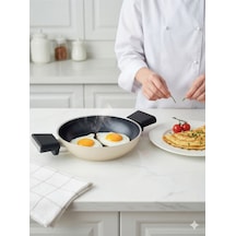 Vista Seramik Yumurta,sucuk,omlet Sahan 18 Cm Siyah Gümüş