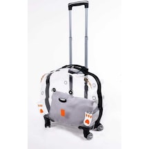 Pet Pretty Tekerlekli Şeffaf Kedi Köpek Taşıma Çantası 42 x 44 x 23 CM