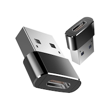 Usb 2.0 To Type-C Dişi Dönüştürücü Adaptör Çevirici  Siyah