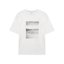 Quzu Kadın T-shirt Ekru Kadın T-shirt 1810079 Ekru