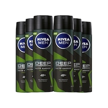 Nivea Men Deep Dimension Amazonia Aktif Karbon Erkek Sprey Deodorant 150 ML x 6