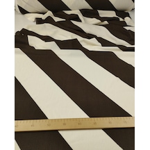 Koyu Kahve Ekru Renklerde Irmak Örme Bürümcüklü Jarse En: 160cm-11003 Kahverengi