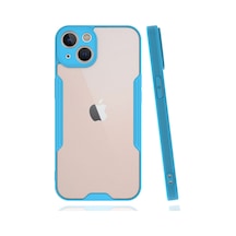 Apple iPhone  Uyumlu,  14 Plus Kılıf Platin Silikon - Mavi