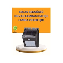 20 Led Güneş Enerjili Hareket Sensörlü Dış Mekan Duvar Lambası Çok Renkli