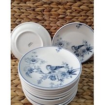 Güral Porselen Kuş Model 19 Cm 12 Adet Pasta Tabak