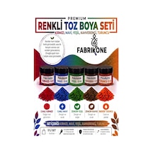 5'li Set Premium Parafin Soya Wax Toz Mum Boyası Hobi Seti - 5 Cc Kırmızı, Mavi, Yeşil, Kahverengi, Turuncu Bkfab5kmykht5g Karışık