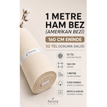 Favora Kalın Ham Bez Astarlık Kumaşı 1 Metre - Döşek Yüzü Ve Döşemelik İçin Krem