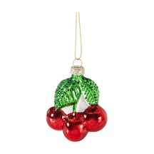 Sour Cherry Ağaç Süsü 8 Cm Açık Ahşap