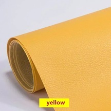 Kanepe Deri Tamir Yama Çok Fonksiyonlu Diy Kendinden Yapışkanlı Deri Yama Su Yellow 300x50cm