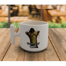 Latte & Espresso El Yapımı Buz Devri Sid T Kulp Kupa 200 Ml Beyaz
