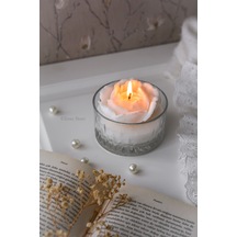 Kristal Cam Içinde Kokulu Dekoratif Soya Wax Vegan Hediyelik Mum 001