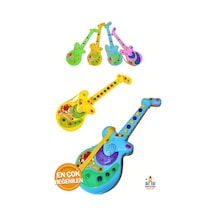 Pilli Işıklı Türkçe Sesli Müzikli Gitar - Yeni Sezon 36 Cm Gitar