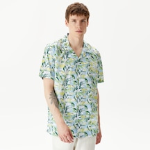 Nautica Erkek Mavi Classic Fit Kısa Kollu Desenli Gömlek Desenli W45422t Mavi