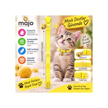 Baron Pet Kedi Boyun Tasması Zilli Ayarlanabilir Güvenlik Tokalı Dokuma - Sarı