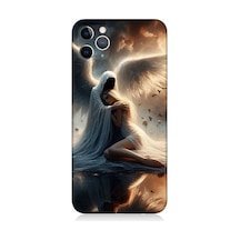 Apple Uyumlu iPhone 11 Pro Gökyüzünde Işık Meleği Desenli Silikon Kılıf Çok Renkli