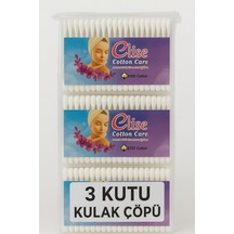 3 Kutu Kulak Çöpü Pamuklu Kulak Temizleme Çubuğu
