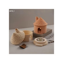 Yy6076 Kulübe Ev Tealight Mumluk Silikon Kalıp