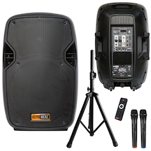 Hs-1700a Mikrofonlu Taşınabilir Ses Sistemi Seti 15 İnç 1700w