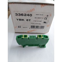 Klemsan 6mm2, Yay bağlantılı, iki iletkenli topraklama klemensi,