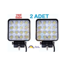 12v/24v Off Road 2 Li / Çalışma Lambası 16 Led Kare Projektör N11.1116