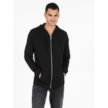 Colin's Regular Fit Kapişonlu Siyah Erkek Sweatshirt CL1002717_q1.v1_BLK