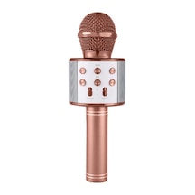 Karaoke Mikrofonlu Hoparlör - Şarjlı -bluetooth Rose Gold Bx40