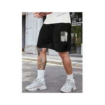 Tarzsokak Y2k Unisex Yaz Şort Bermuda Harajuka Anime Retro Kod-11492 Siyah