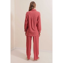 Gabria Ön Düğmeli İkili Takım Gül Gabria Ön Düğmeli İkili Takım Gül