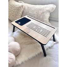 Katlanır Ayaklı Laptop Sehpası, Telefon Ve Tablet Bölmeli