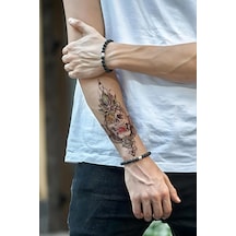 Bearpear Kurukafa Tasarım Geçici Dövme, Üniseks Dövme Tattoo