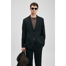 Lufian Noa Spor Erkek Blazer Ceket Slim Fit Siyah Siyah 111140175100100