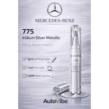 Mercedes-benz Rötuş Boyası Ve Rötuş Çeliği Seti Kalemi 775 Iridium Silver Metallic Araç Çizik Giderici Oem Uyumlu