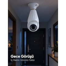 Lb Lamba Duyuna Takılan Wifi Bağlantılı Gece Görüşlü Ip Güvenlik Kamerası Çok Renkli