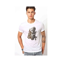 I Am Groot Brush Baskılı Beyaz Erkek Tshirt
