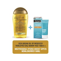 Ogx Argan Oil Of Morocco Saç Bakım Yağı + Neutrogena Hydro Boost Spf25 Nemlendirici Krem 50 Ml