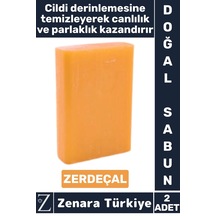 Bitkisel Organik %100 Doğal Saç Yüz Vücut El Kullanım Canlılık Parlaklık Sabun Zerdeçal 2 Adet