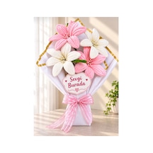 Pembe Beyaz Buket Pembe - 935394071 Pembe