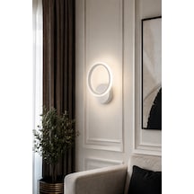 Ares Modern Tasarım Beyaz Renk Gün Işığı, Beyaz Ve Sarı Işıklı Ledli Banyo - Mutfak - Salon Ledli Duvar Aplik