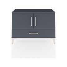 Arges Şifonyer 2 Raflı Tek Çekmeceli 2 Kapaklı 88x30x64 Antrasit-antrasit Antrasit