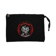 Motörhead No Remorse Siyah Clutch Astarlı Cüzdan / El Çantası Siyah