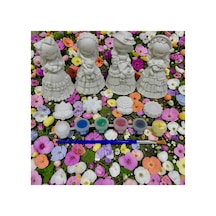 Prenses Taş Boyama Seti 4 Adet Xxl Boy 13 Cm / 4 Çiçek 3,5 Cm - Aile, Çocuk, Yetişkin Etkinlik