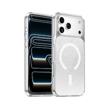 Onegif Apple İphone 17 Pro Max Sora Simli Magsafe Kapak - Beyaz - Beyaz