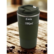 Kişiye Özel 500 Ml Termos Yeşil Ktrm0019 Siyah