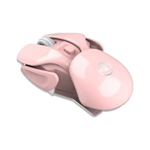 Hxsj T37 Şarj Edilebilir Kablosuz Fare - 3 Dpı Ayarı, Sessiz, Pembe Optik Optik