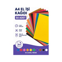 Nistabolje 50 Adet A4 Elişi Kağıdı Karışık Renk Genel
