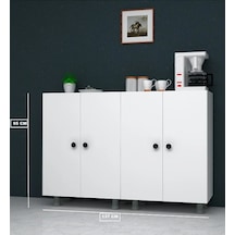 Destan Çok Amaçlı Mutfak Banyo Ayakkabılık Dolabı 137 Cm